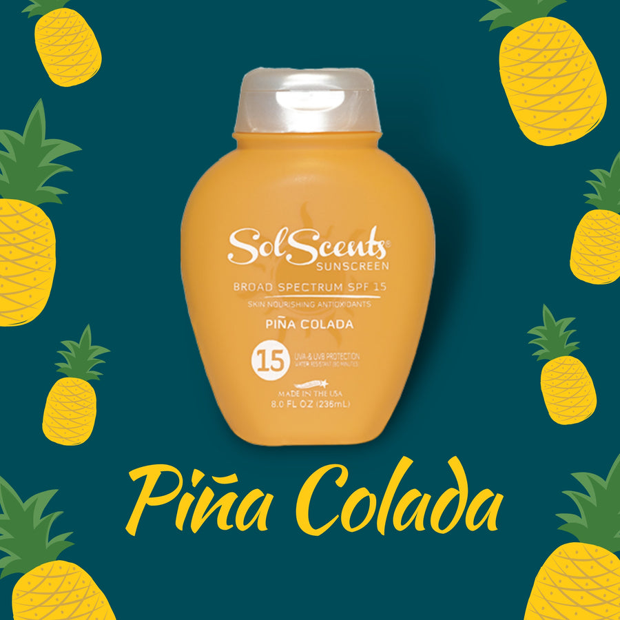 Solscents® Piña Colada Sunscreen Lotion - SPF 15 SolScents